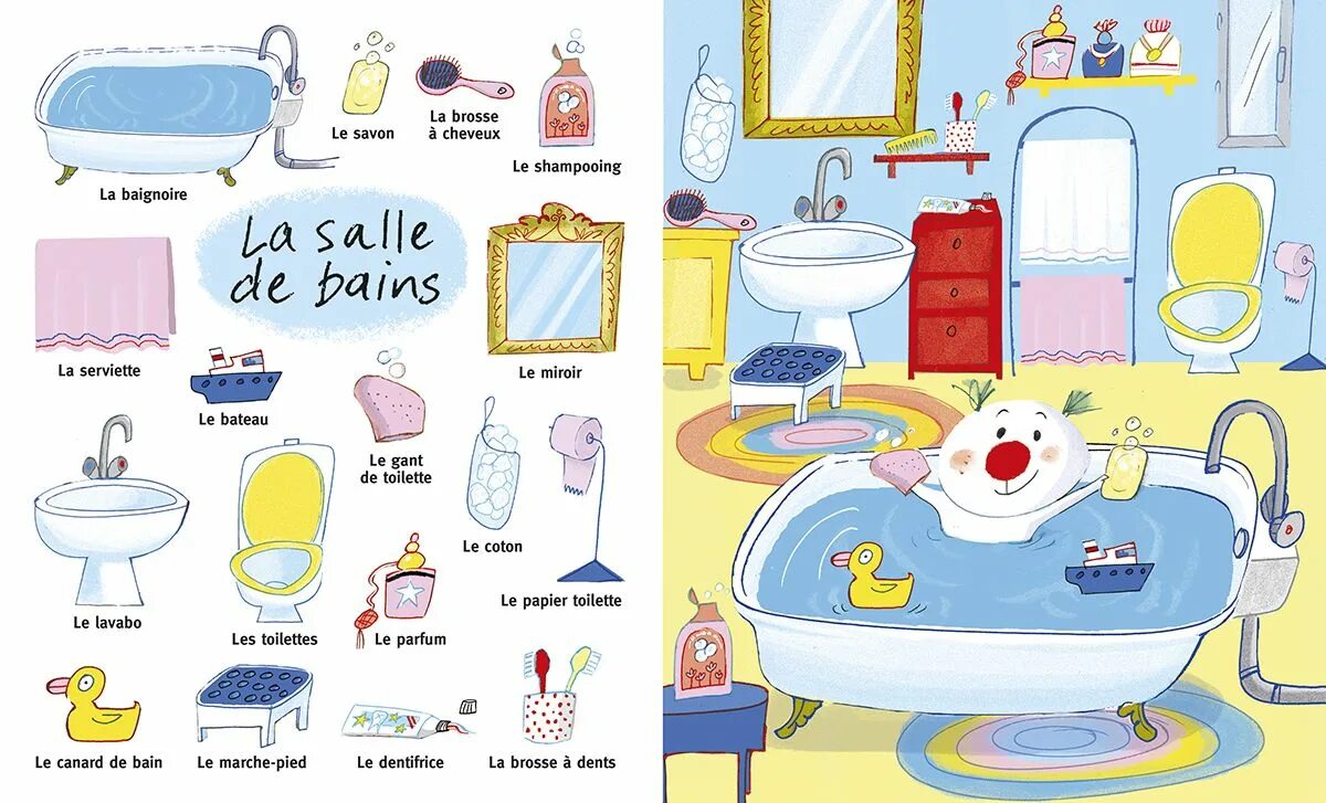 He s in the bath. Ванная cartoon. bathroom картинка для детей. ванна на французском языке. describe a bathroom.