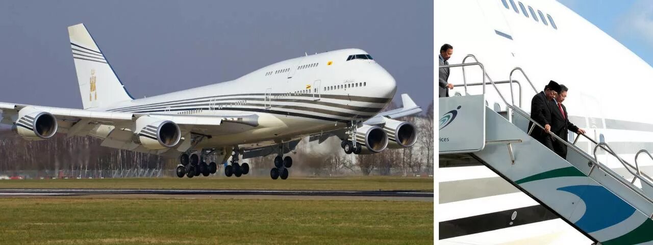 Хассанал Болкиах самолет. Самолет Султана Брунея. Boeing 747 8 частный самолет. Самолет короля Брунея.