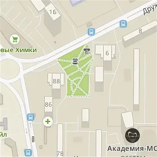 Карта молодежной улицы