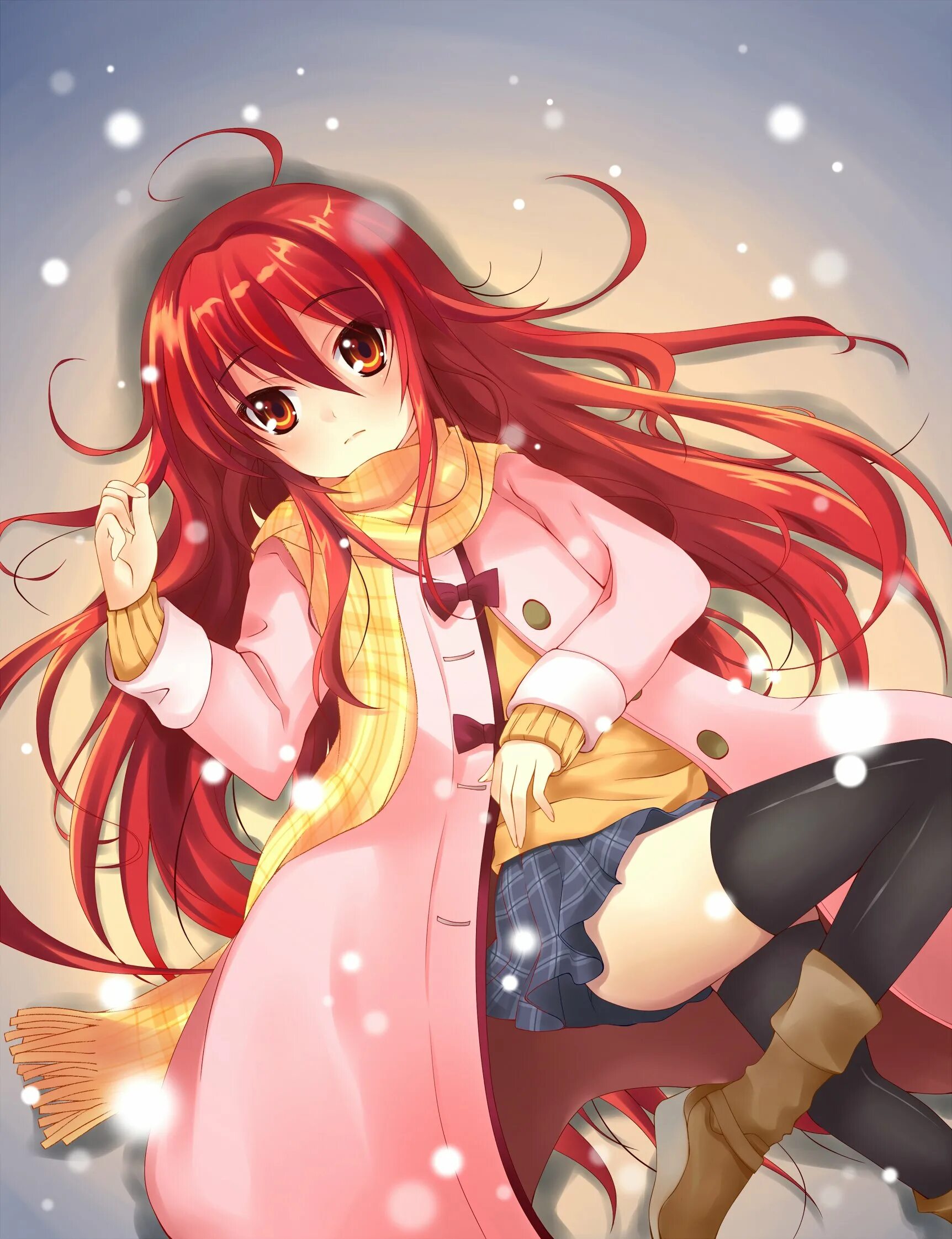 Огнеглазая Шана. Shakugan no Shana. Красноволосая Шана. Красноволосая девочка