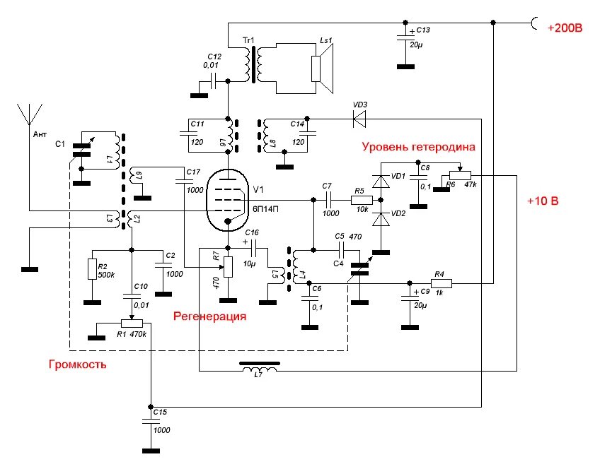 Регенеративный приемник на 6к13п. Регенеративный приемник на лампе 6н2п. Кв приемник на 6ф12п. Приемник SSB на 6ф12п. 6 ф 12 п