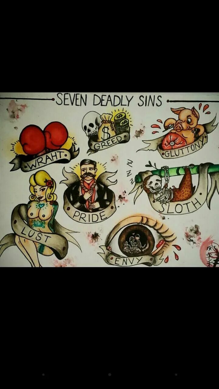 Татуировки это грех. Тату 7 грехов эскизы. 7 Грехов тату. Грех гордыни тату. 7 Смертных грехов тату.