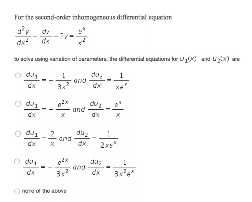 Second order equations. Second order equations