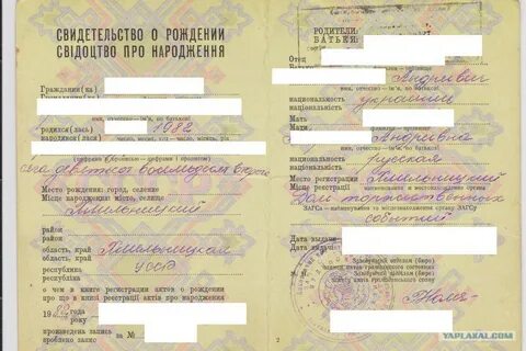 Как правильно пишется свидетельство о рождении