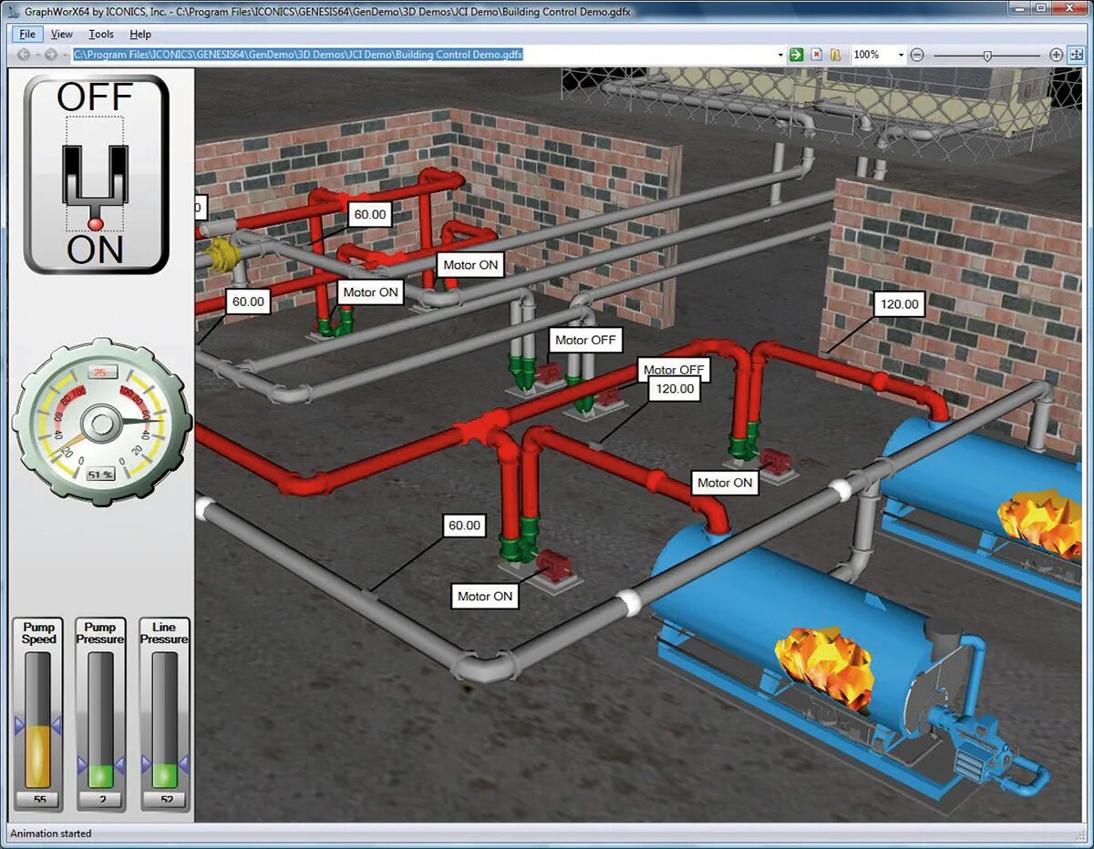 Iconics Genesis. Iconics genesis64 Интерфейс. Graphworx32. SCADA элементы.