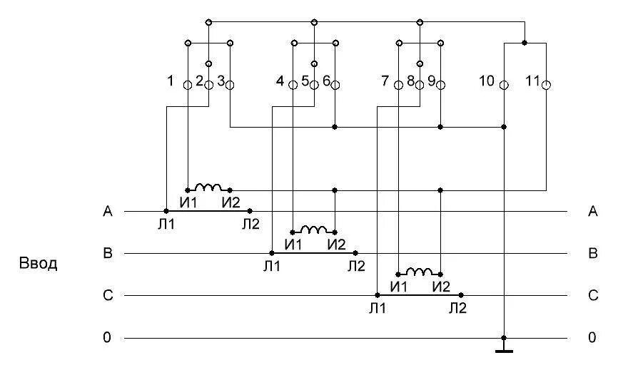 Схема включения трехфазного счетчика Меркурий 230. Схема подключения 3 фазного счетчика с трансформаторами тока. Схема полукосвенного включения трехфазного счетчика. Схема подключения счетчика полукосвенного включения.