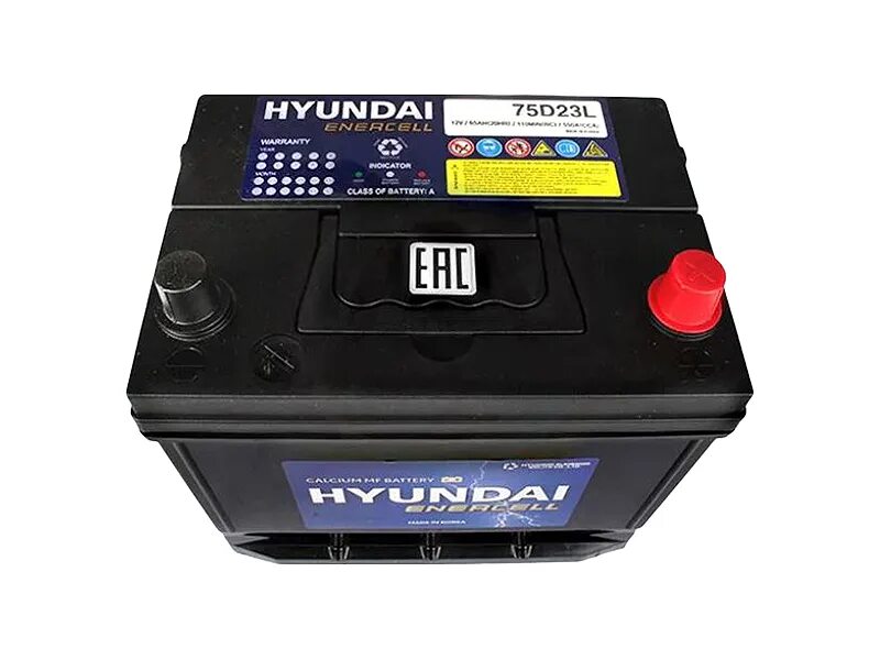 Hyundai Energy 75d23l. Аккумулятор Hyundai 75d23l. Аккумулятор автомобильный Hyundai CMF 65ач 520a [75d23l]. Автомобильный аккумулятор Hyundai Enercell 75d23l.