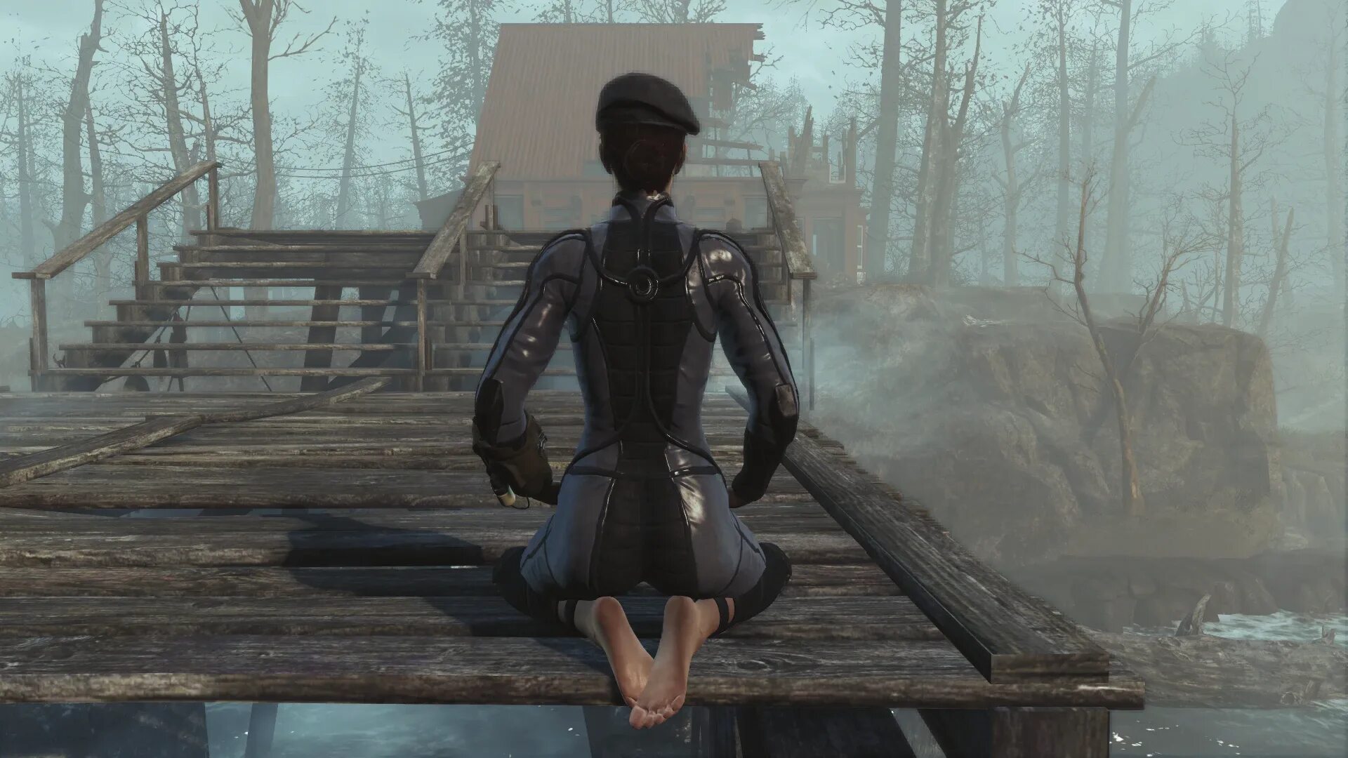 Мод который убирает тряску. Fallout 4 Wetsuit Mod. Fallout Piper feet. Fallout 4 barefoot Armor. Fallout 4 feet.