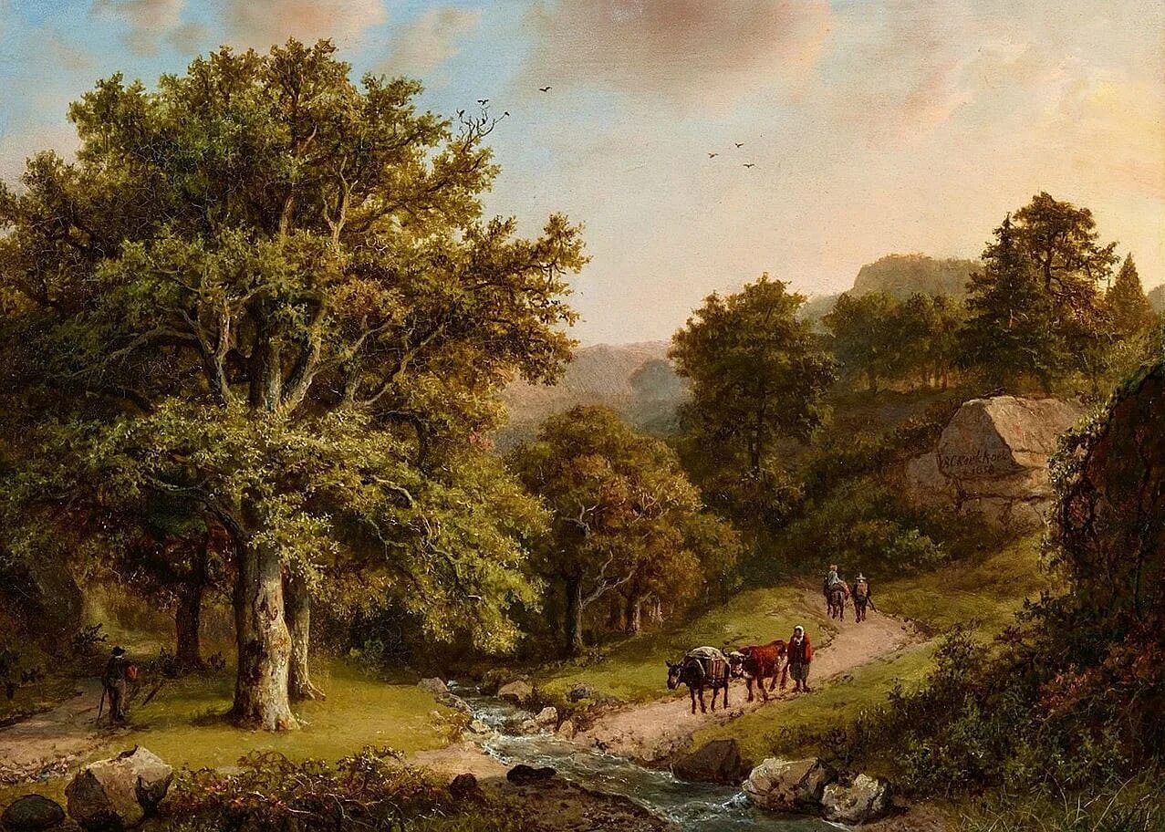 Куккук Баренд Корнелис (Barend Cornelis Koekkoek) (1803-1862). Нидерландский художник Баренд Корнелис Куккук 1803 1862. Художник Баренд Корнелис КОЕКОЕК. Пейзажи Куккук Баренд. Человек и природа в 19 веке