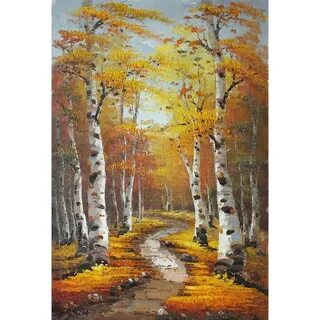 Осенний пейзаж с березами