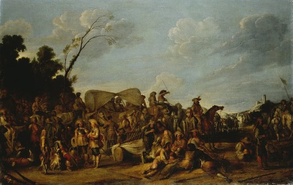 Корнелис де Валь. Военный лагерь 17 века. Антуан Перрено де Гранвела. Остенде 19 век.