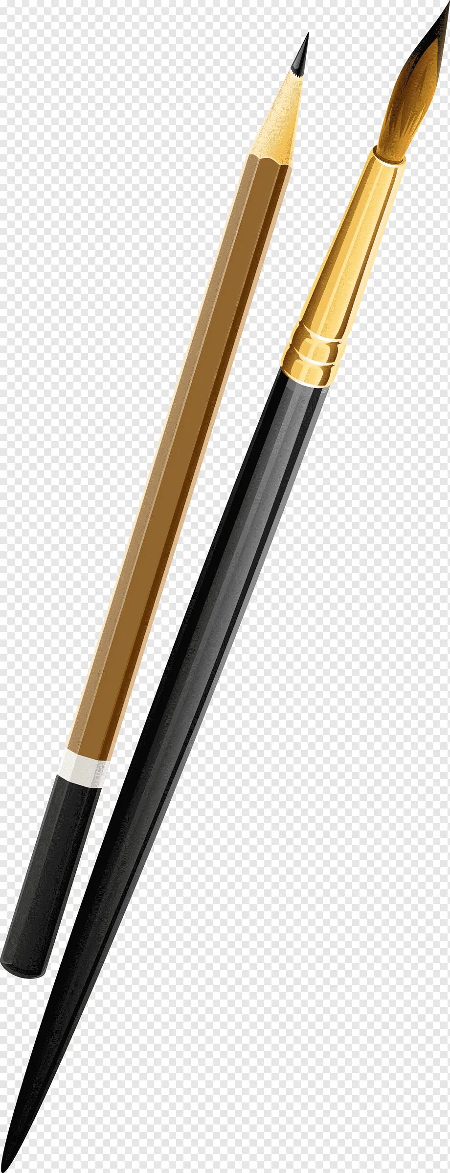 Pencils brushes. Кисточка для рисования. Кисть карандашом. Кисточка и карандаш. Кисть художественная на прозрачном фоне.