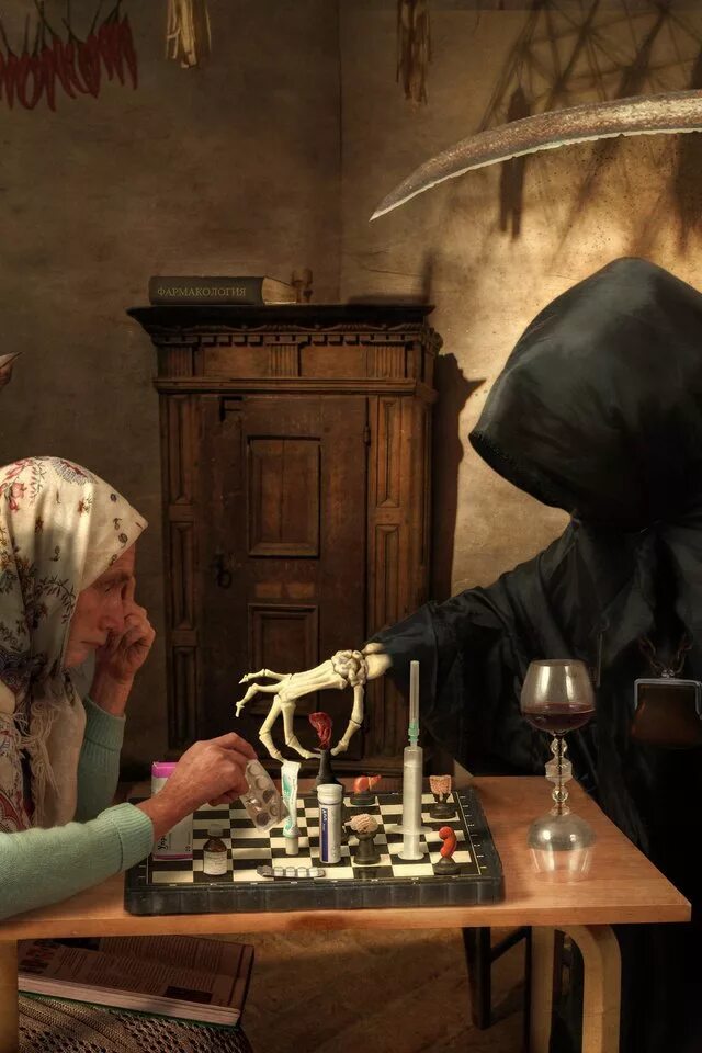 Шахматы со смертью. Игра в шахматы со смертью. Играющий со смертью.