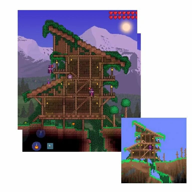 Террария расселение нпс. Terraria Forest build. Крутые дома в террарии. Уютный дом террария. Дом для Гоблина инженера в террарии.