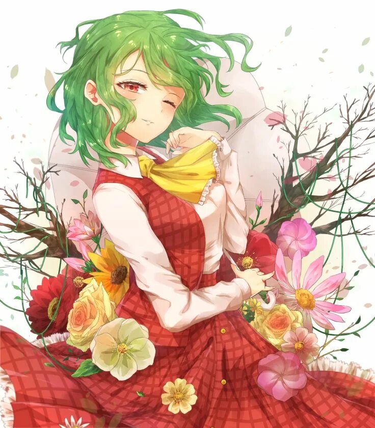 Kominato yuuka. Yuuka. Touhou project yuuka kazami. Тохо зеленоволосая юка. Тохо юка казами.