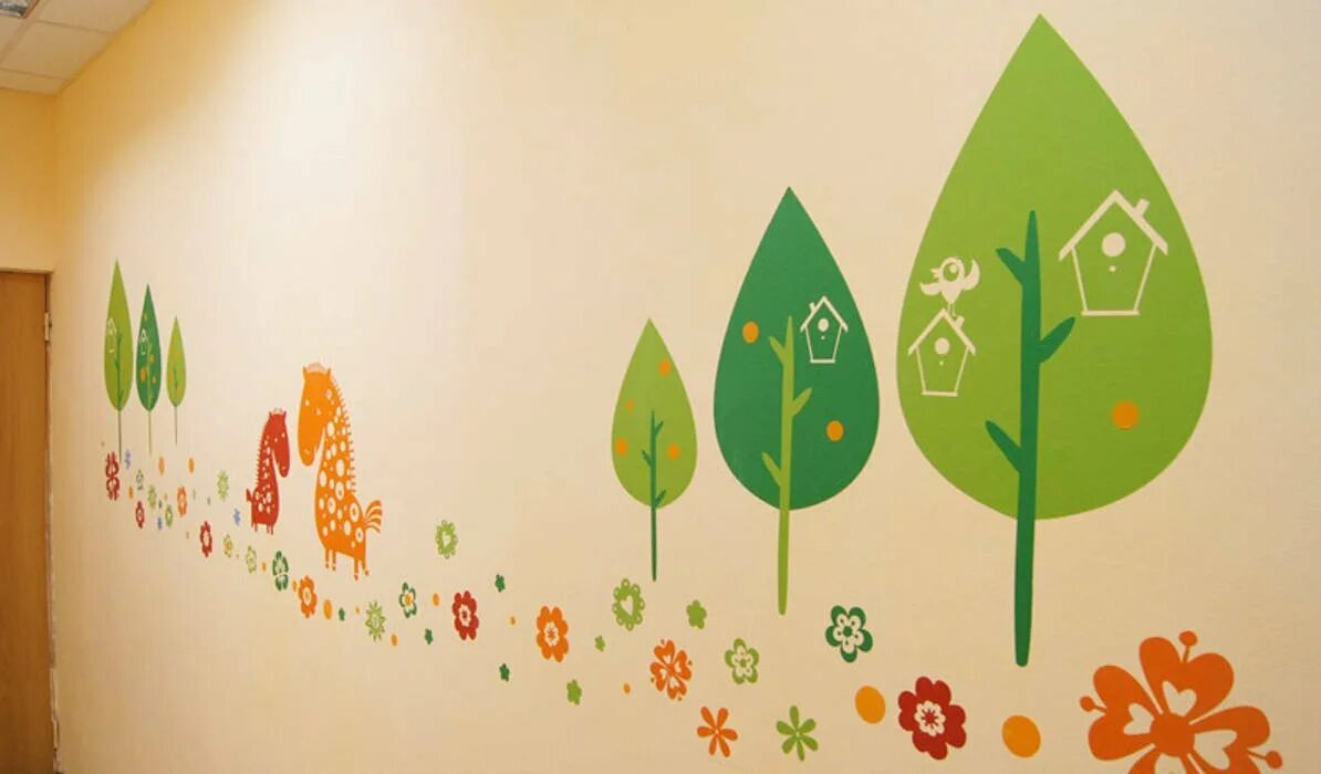 Декор стен в ДОУ. Украсить стену в детском саду. Роспись стен в детском саду. Украшение стен в ДОУ.