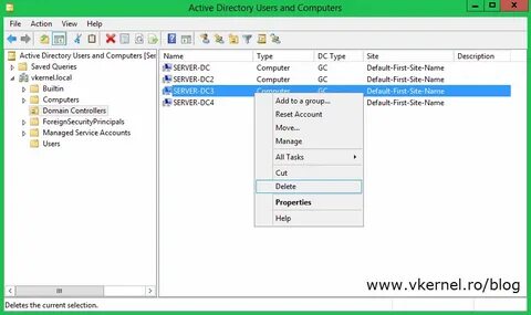 Удаление active directory