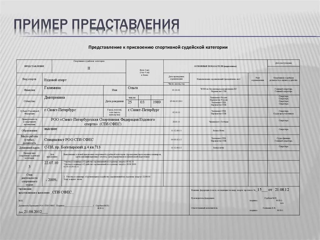 Представление на судейскую категорию образец. Представление к присвоению спортивной судейской категории. Представление к присвоению спортивной судейской категории образец. Представление на присвоение спортивного разряда.