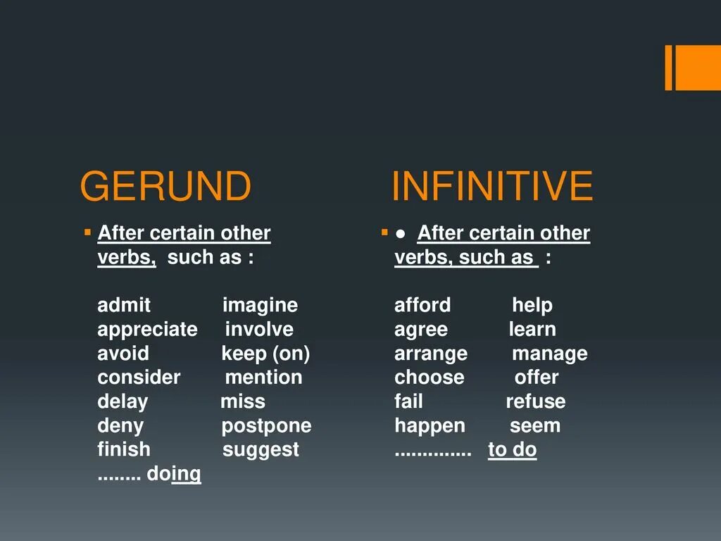 Gerund or infinitive forms. Герундий или инфинитив. Gerund or Infinitive правило. Gerund and Infinitive таблица. Глаголы с Gerund и Infinitive.