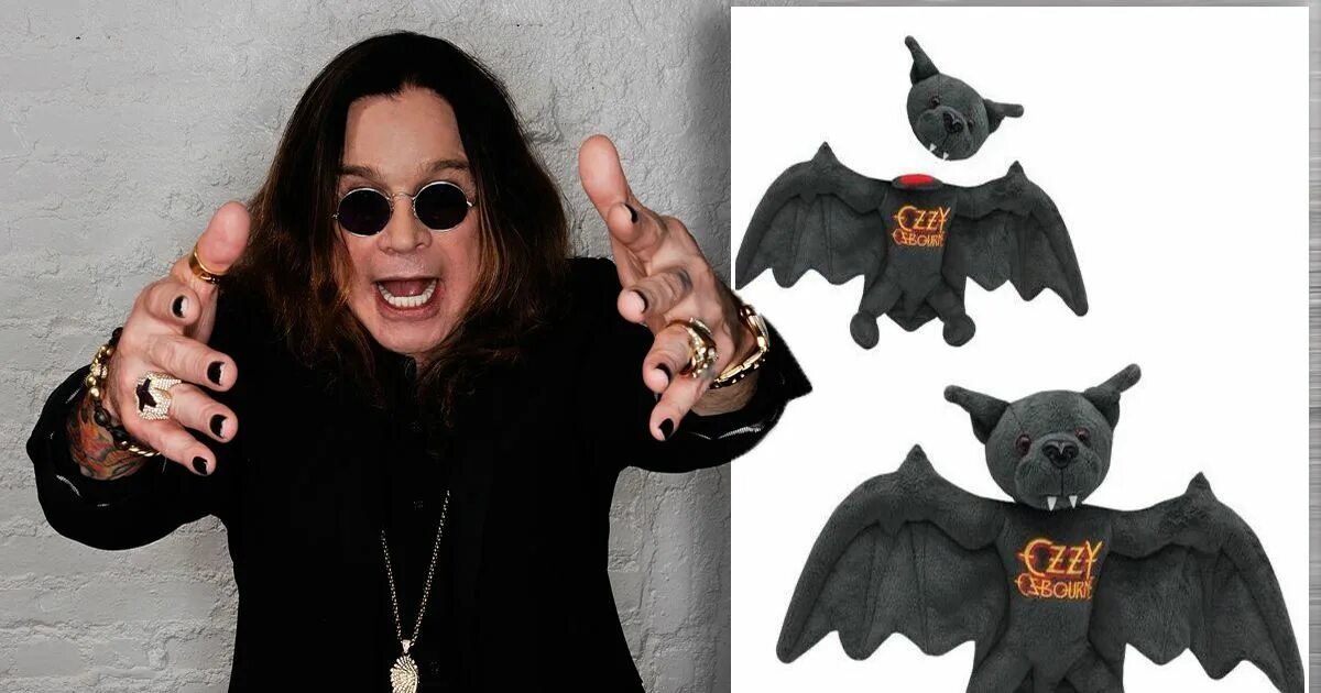 He felt something. Ozzy Osbourne bat. Оззи Осборн летучая мышь игрушка. Оззи Осборн плюшевая мышь. Оззи Осборн ест летучую мышь.