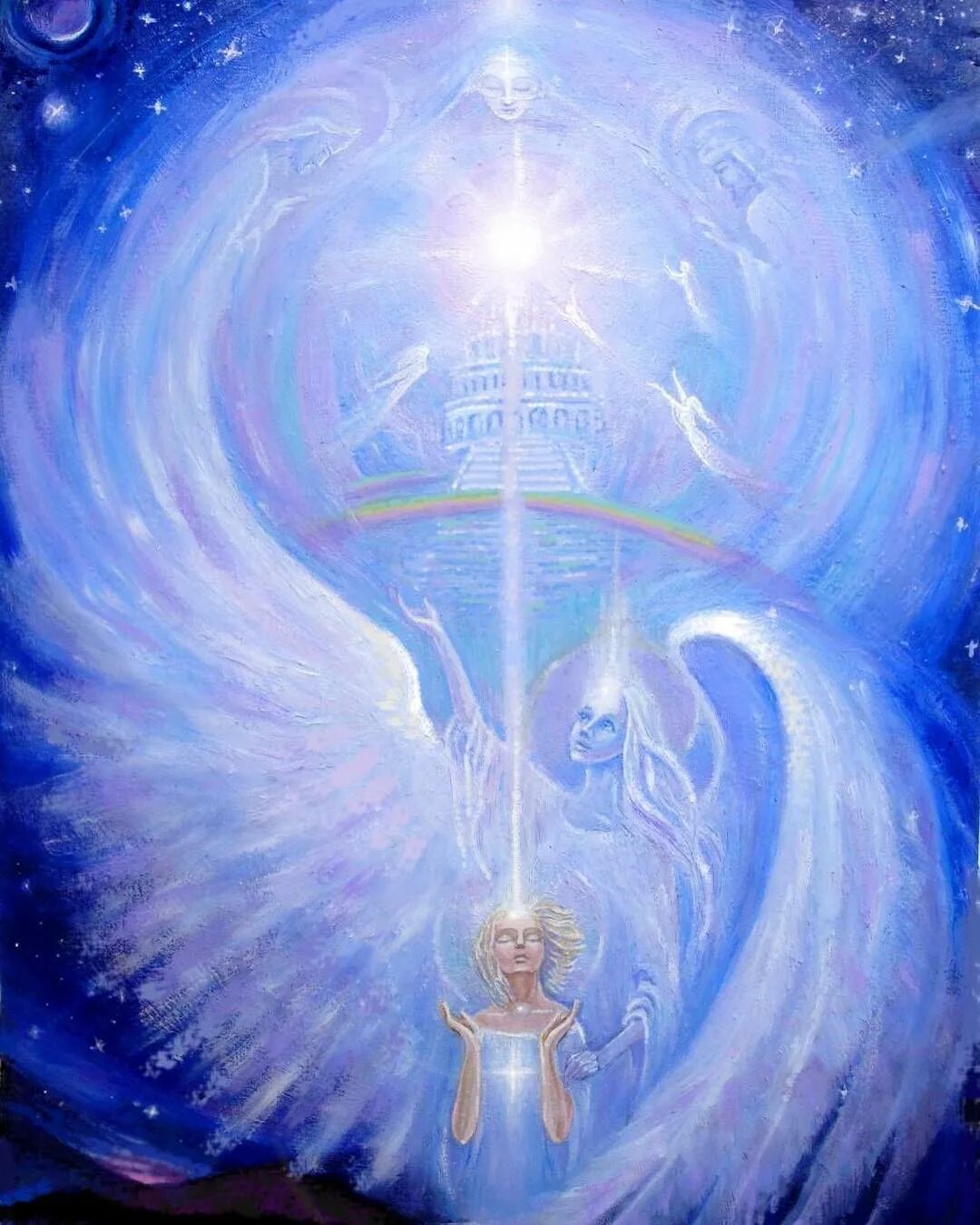 Изначальный бог. Картины Ларисы Милиной Агни йога. Живопись Ларисы Милиной. Божественный свет.
