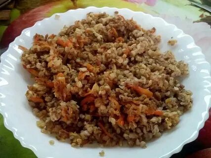 Гречка с мясом морковью