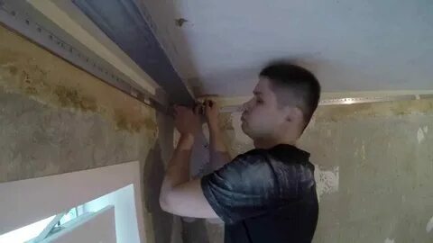 Монтаж карниза видео