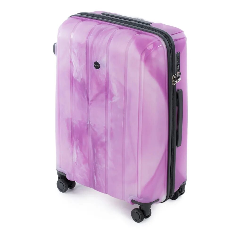 Купить чемодан озоне недорого. Тусклый розовый чемодан Wittchen 56-3t-793-35. Фиолетовый чемодан. Чемодан с силиконовыми колесами. Чемодан сиреневый.