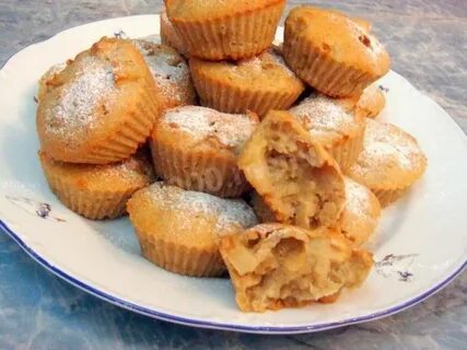 Кексы с яблоками в формочках рецепты