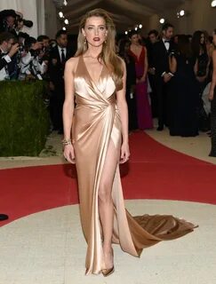 Amber Heard In Gold Gown
