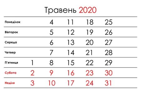Травень какой месяц