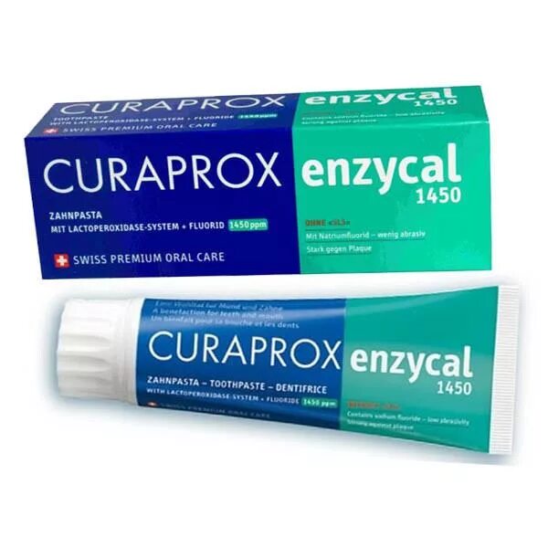 Фтор 1450. Зубная паста Curaprox Enzycal 1450. Enzycal 1450 зубная паста. Зубная паста Enzycal 1450, 75 мл.. Курапрокс зубная паста 1450 ppm.