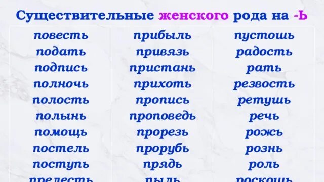 Помощь мужского рода. Существительные женского рода. Слова существительные мужского рода. Слова мужского рода список. Существительные женского рода на ь.