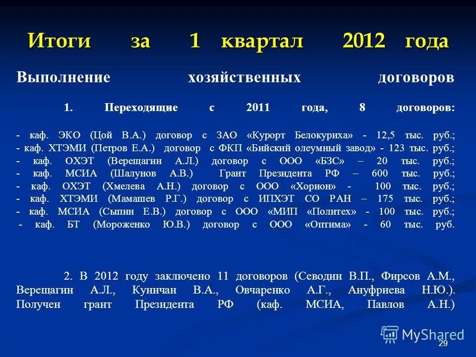 переходящие договоры