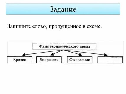 Пишите слово пропущенное в схеме