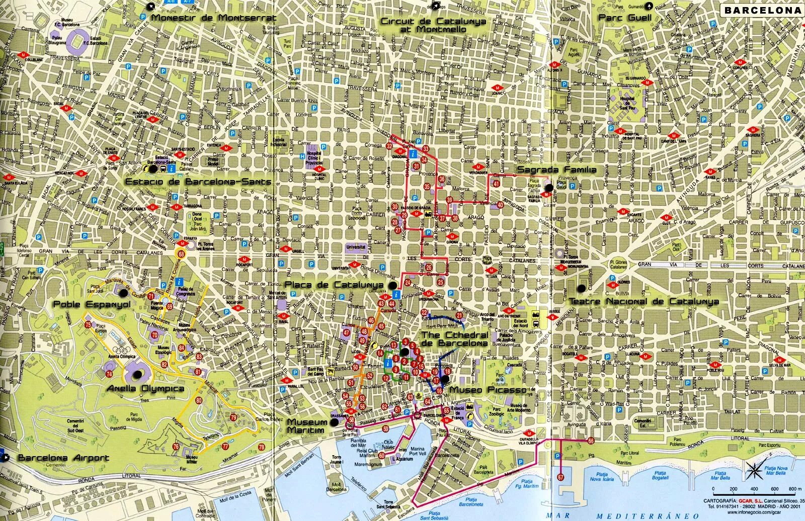 Увидеть карту города. Карта центра Барселоны с достопримечательностями. Карта города Барселона русском языке. Окрестности Барселоны карта. Барселона центр города на карте.