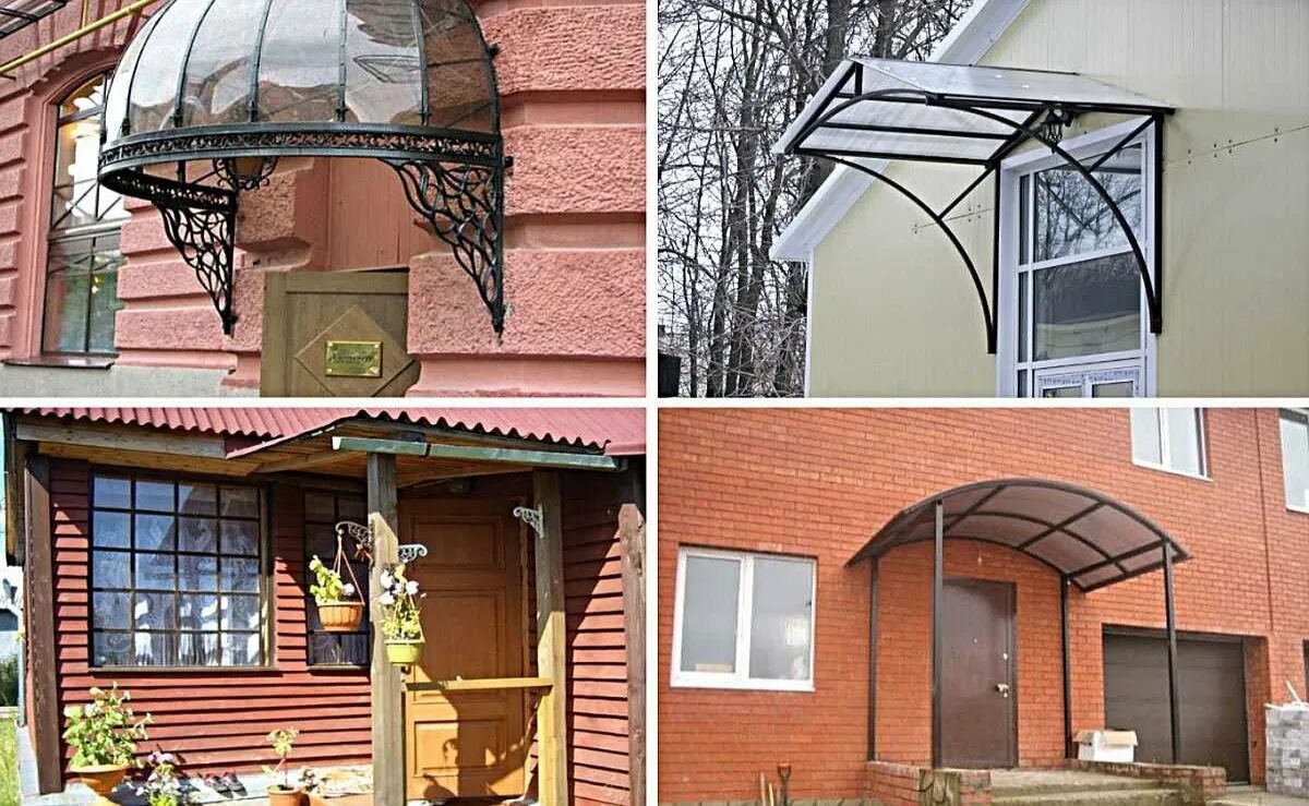Козырьки из поликарбоната на заказ в Нижнем Новгороде Купить навесы для частного