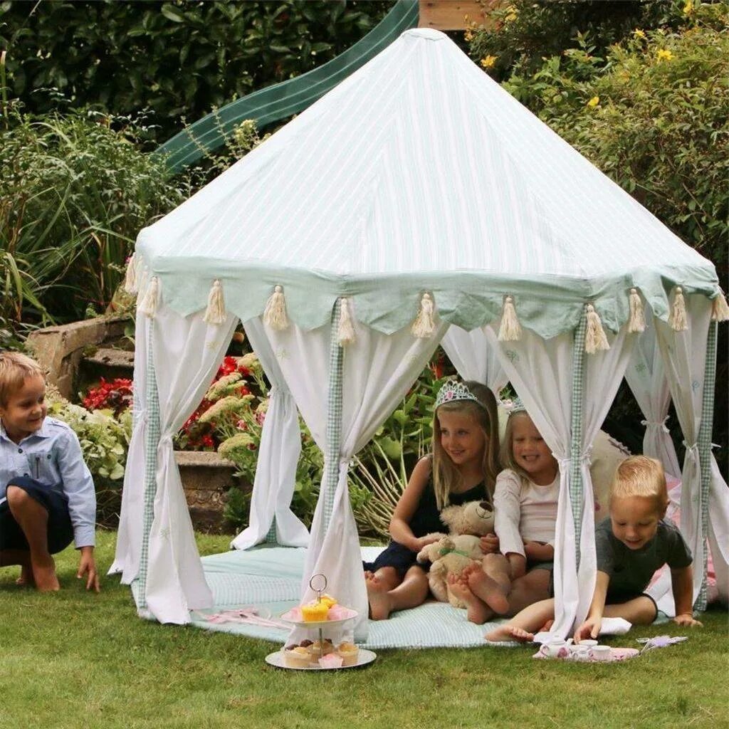 Tent Pavilion. Play Pavilion. Willows Playhouse. Green Pole Decor. Игры беседки