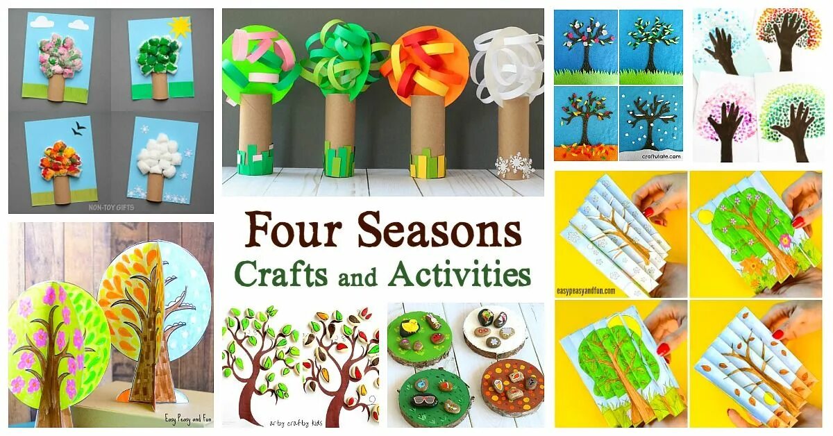 Seasons Craft for Kids. Four Seasons Project for Kids. 4 Seasons Craft for Kids. Seasons for Kids. Seasons activities