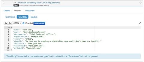 Json body