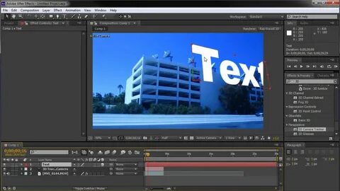 After effects текст