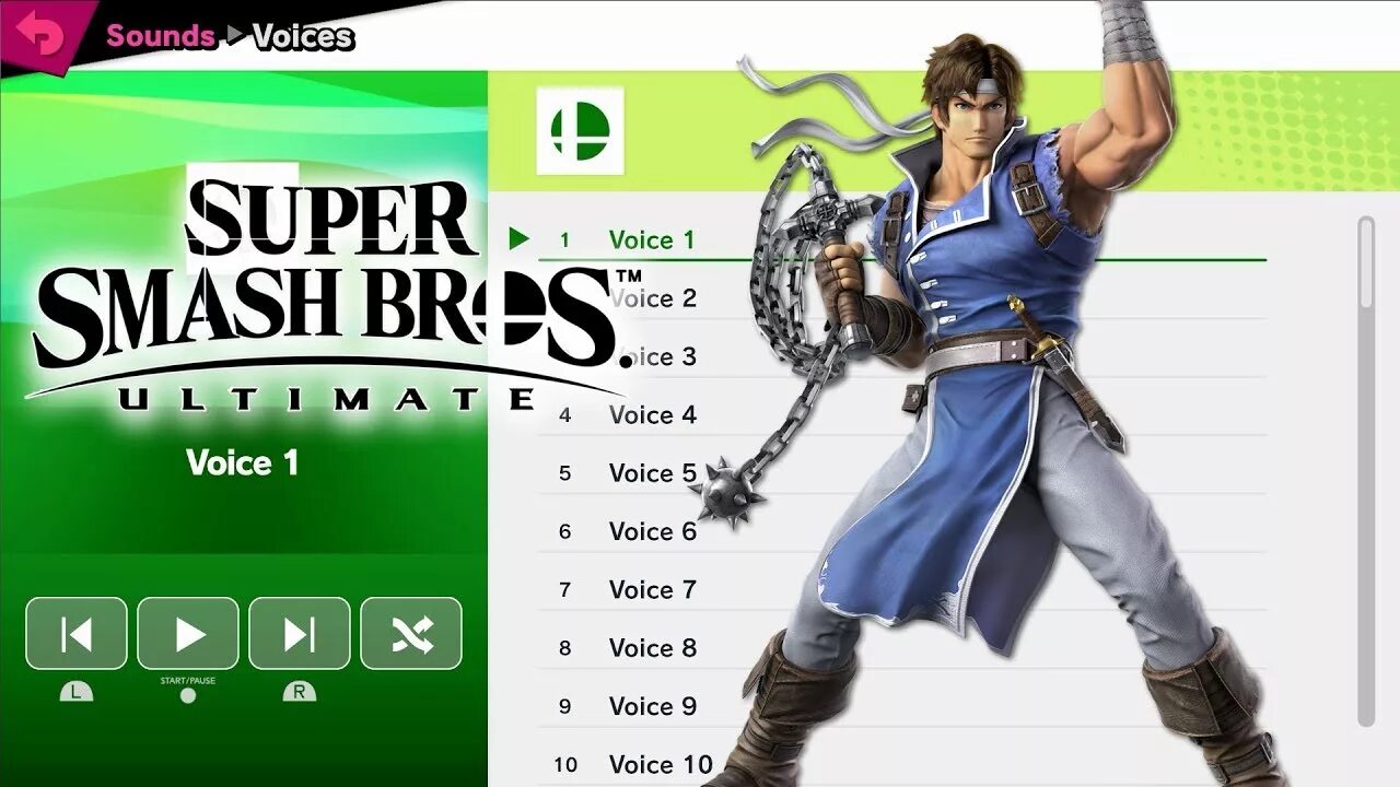 Super voices. PNG Castlevania Richter Smash Ultimate.