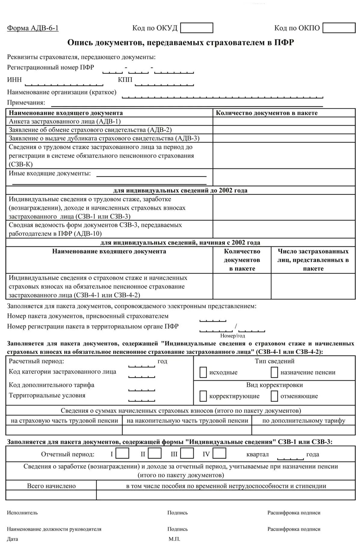 Данные о стаже в пенсионном фонде. Форма АДВ-6-1 для иностранных граждан. Пример заполнения формы форма АДВ-6-1. Опись документов передаваемых страхователем в ПФР АДВ-6-1. Форма АДВ-6-1 В 2022 году.