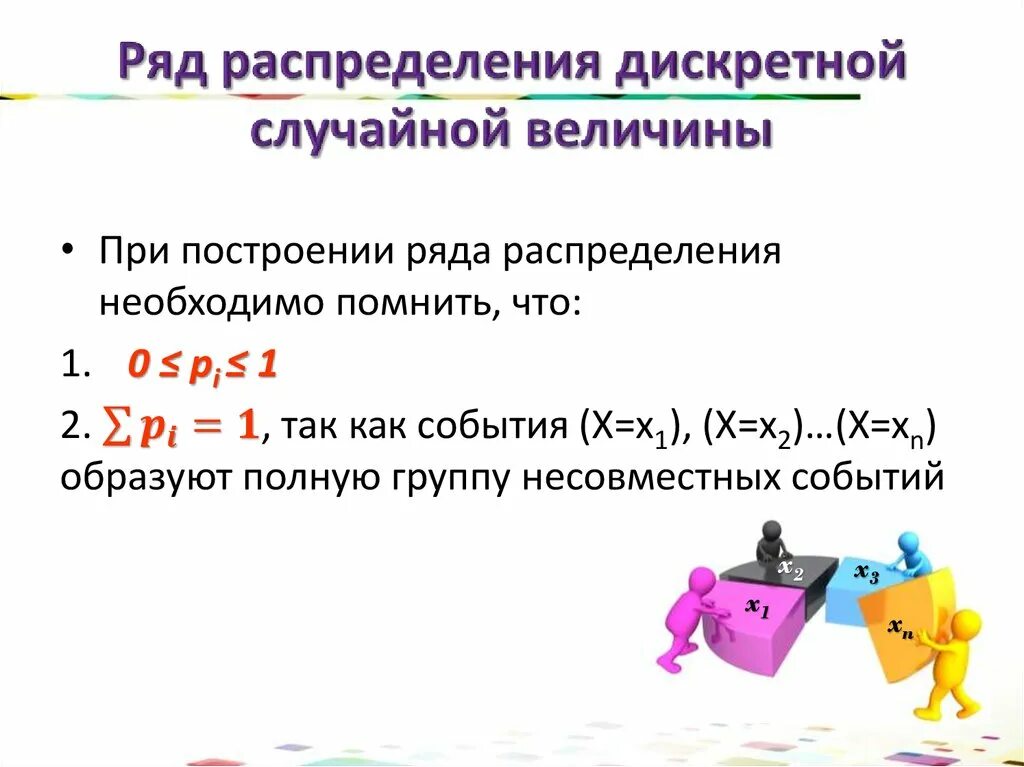 Составьте ряд распределения случайной величины. Ряд распределения дискретной случайной величины. Ряд распределения вероятностей. Ряд распределения теория вероятности. Дискретная величина ряд распределения.