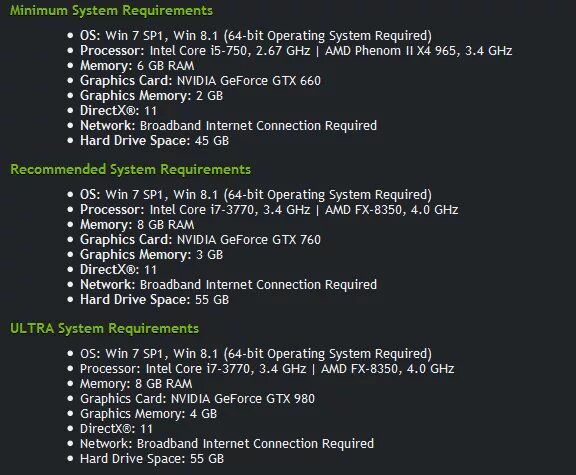 System required