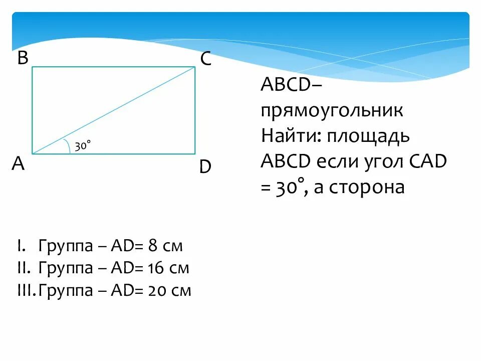 Найти площадь abcd