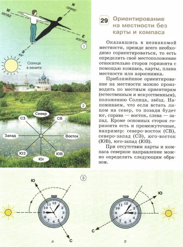 Посмотри вокруг ориентирование на местности. Ориентирование на местности. Ориентирование наместностт. Способы ориентирования без компаса. Ориентирование на месте.