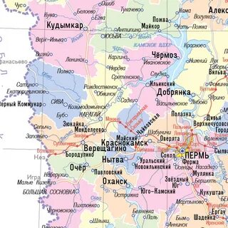 Карта россии город пермь