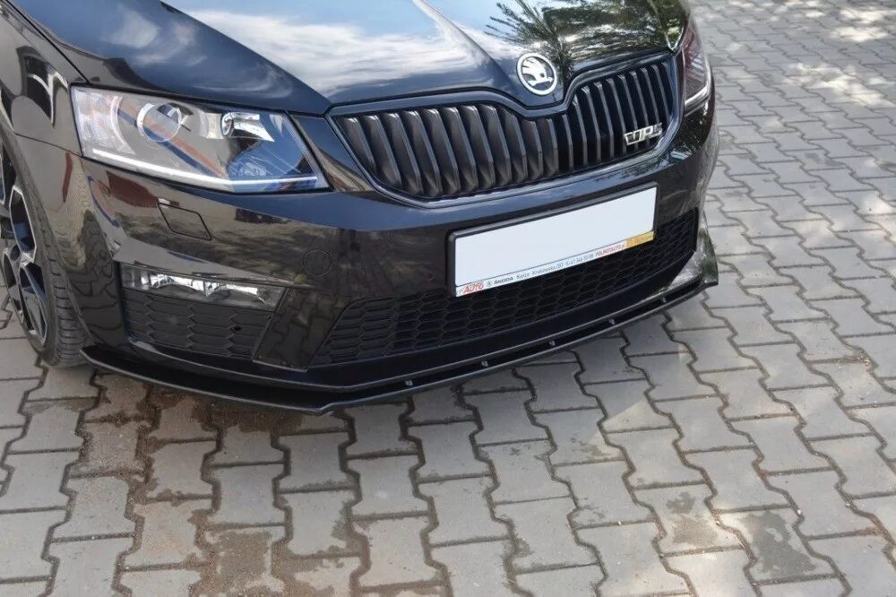 Сплиттер Skoda Octavia a7. Сплиттер Octavia a7 RS. Передний сплиттер Skoda Octavia a7. Сплиттер бампера Skoda Octavia a7.