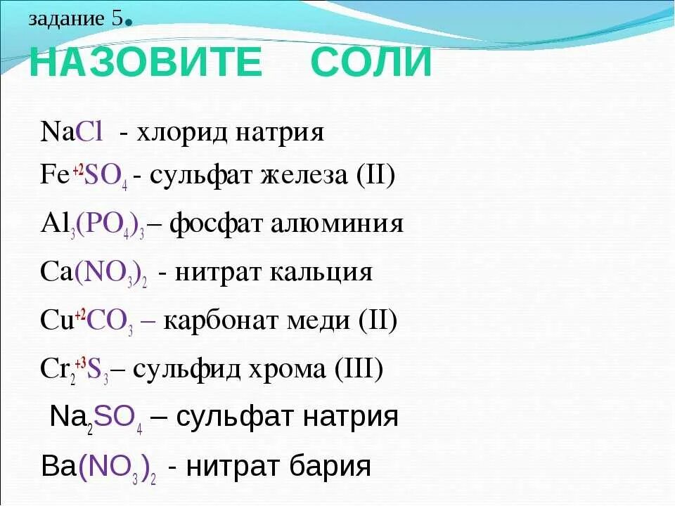 Гидроксид хлорид таблица. Сульфат железа 3 формула вещества 8 класс. Формула натрий хлор кислота. Сульфат меди 1 формула соли. Формула солей натрия хлор.